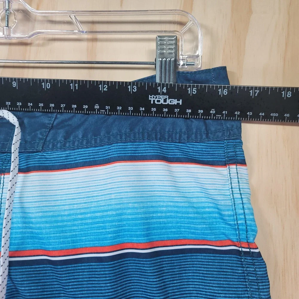 Billabong Originals All Day Mens Board Shorts Size 32 Blue Orange Striped Swim